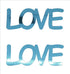 Custom-Buzz Word - LOVE Blue Sky