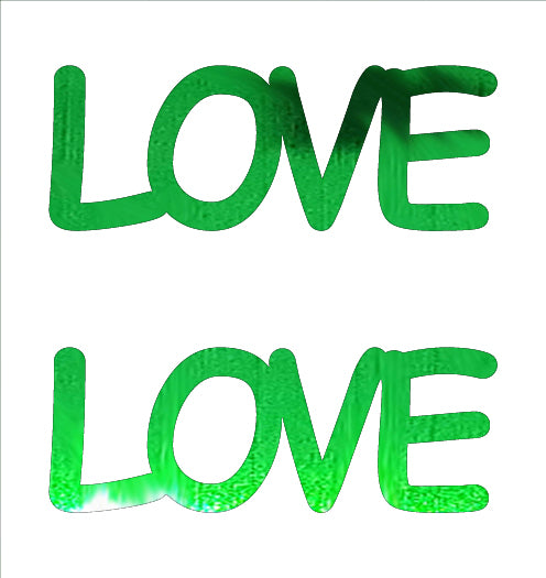 Custom-Buzz Word - LOVE Green