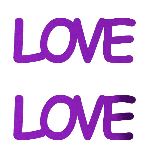 Custom-Buzz Word - LOVE Purple