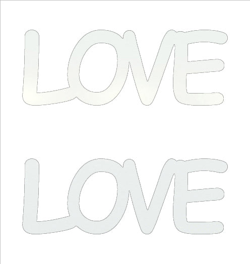 Custom-Buzz Word - LOVE White