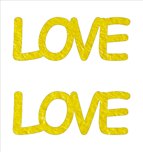 Custom-Buzz Word - LOVE Yellow Paper