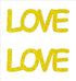 Custom-Buzz Word - LOVE Yellow Paper