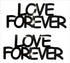 Custom-Buzz Word - LOVE FOREVER Black