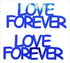 Custom-Buzz Word - LOVE FOREVER Blue Royal