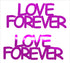 Custom-Buzz Word - LOVE FOREVER Fuchsia