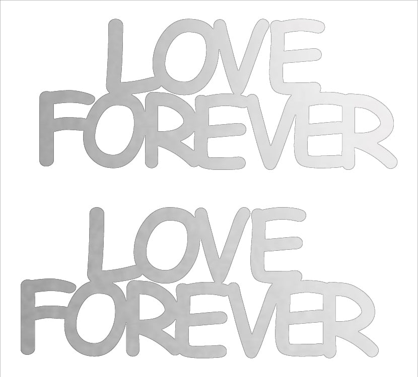 Custom-Buzz Word - LOVE FOREVER Silver