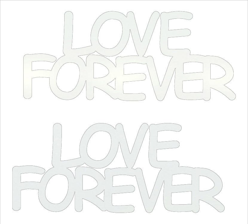 Custom-Buzz Word - LOVE FOREVER White