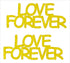 Custom-Buzz Word - LOVE FOREVER Yellow Paper