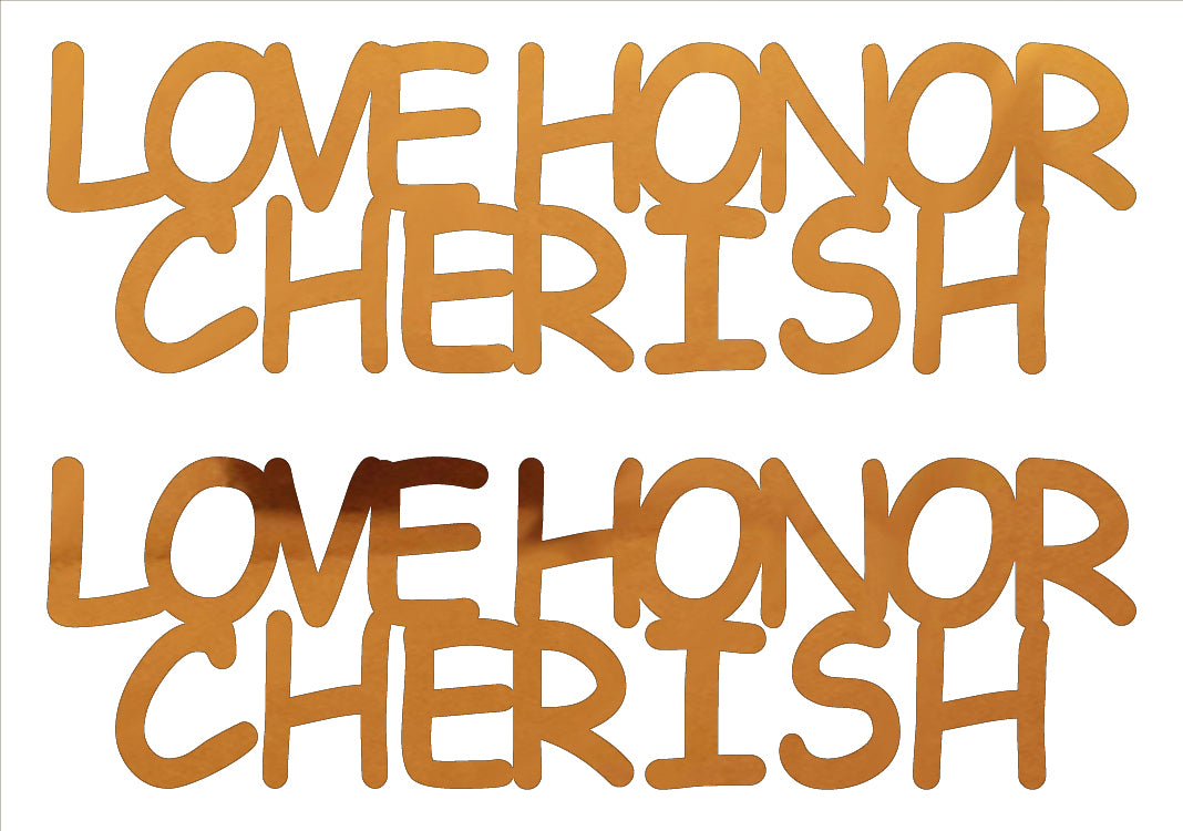 Custom-Buzz Word - LOVE HONOR CHERISH Orange