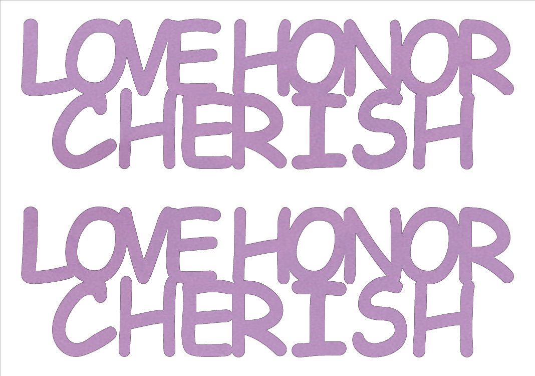 Custom-Buzz Word - LOVE HONOR CHERISH Pink