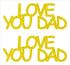 Custom-Buzz Word - LOVE YOU DAD Yellow Paper