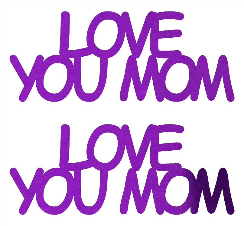 Custom-Buzz Word - LOVE YOU MOM Purple