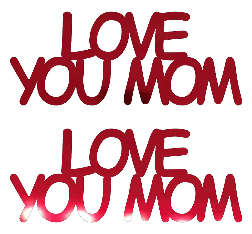 Custom-Buzz Word - LOVE YOU MOM Red