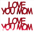 Custom-Buzz Word - LOVE YOU MOM Red