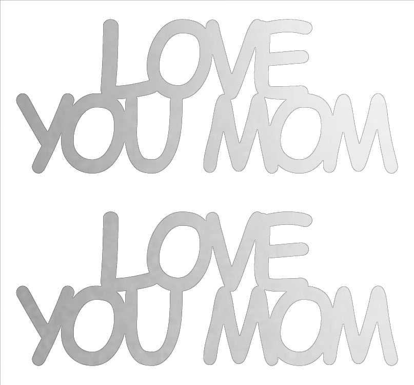 Custom-Buzz Word - LOVE YOU MOM Silver