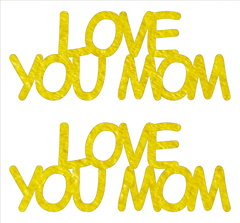 Custom-Buzz Word - LOVE YOU MOM Yellow Paper