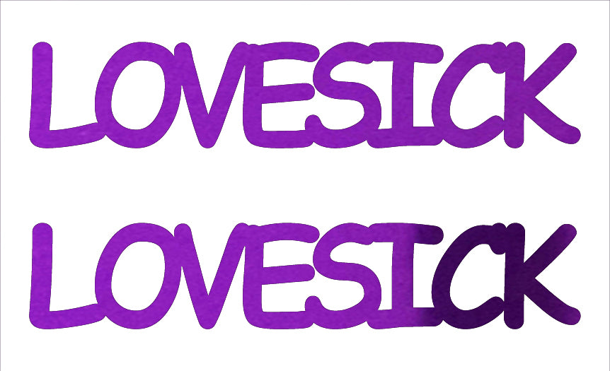 Custom-Buzz Word - LOVESICK Purple