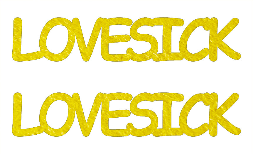 Custom-Buzz Word - LOVESICK Yellow Paper