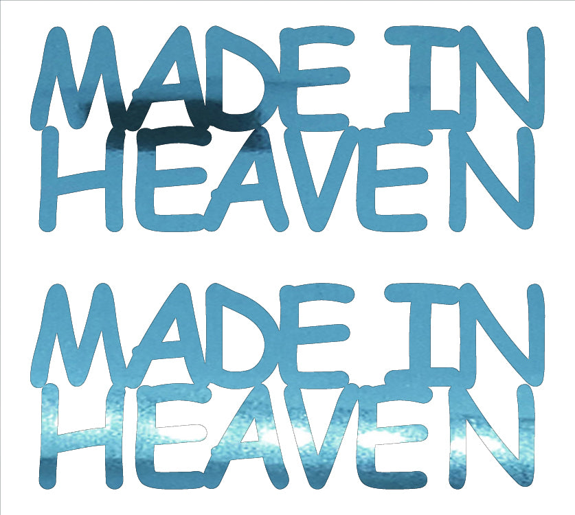 Custom-Buzz Word - MADE IN HEAVEN Blue Sky