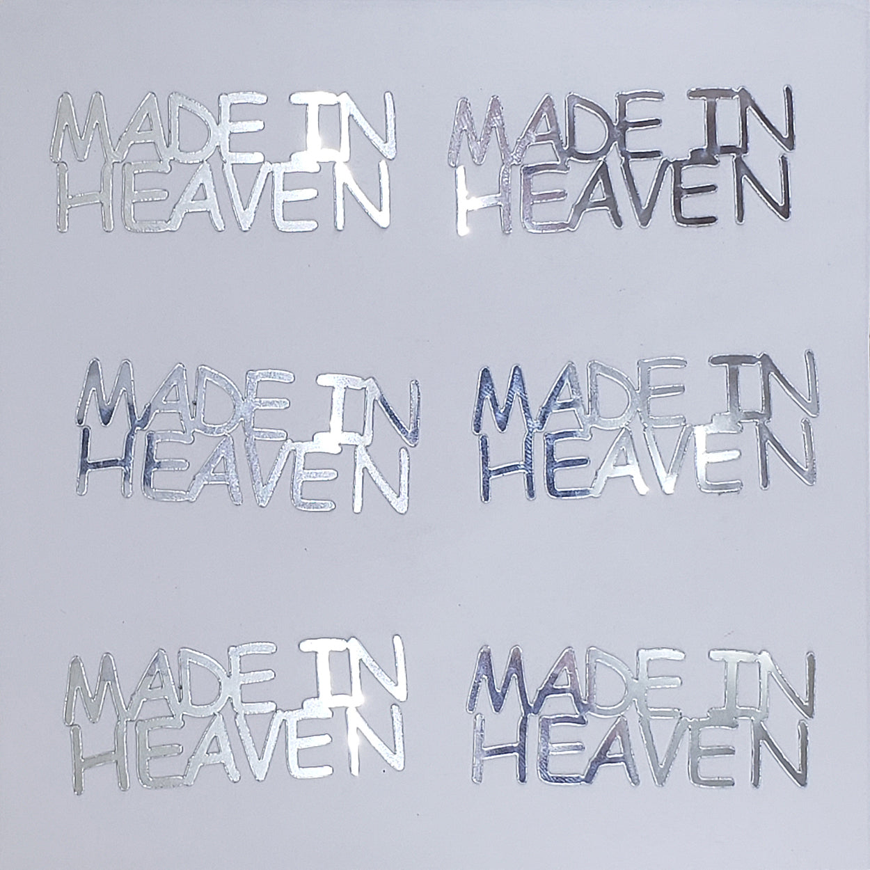 Custom-Buzz Word - MADE IN HEAVEN Silver