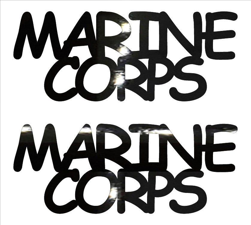 Custom-Buzz Word - MARINE CORPS Black