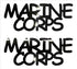 Custom-Buzz Word - MARINE CORPS Black