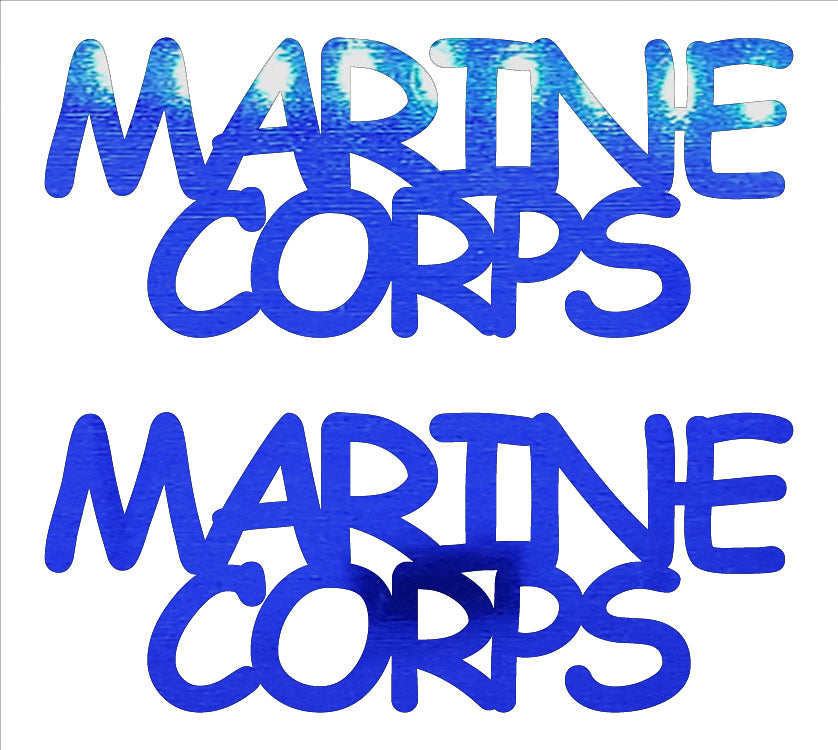 Custom-Buzz Word - MARINE CORPS Blue Royal