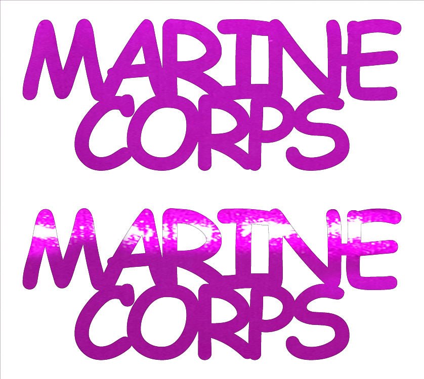 Custom-Buzz Word - MARINE CORPS Fuchsia