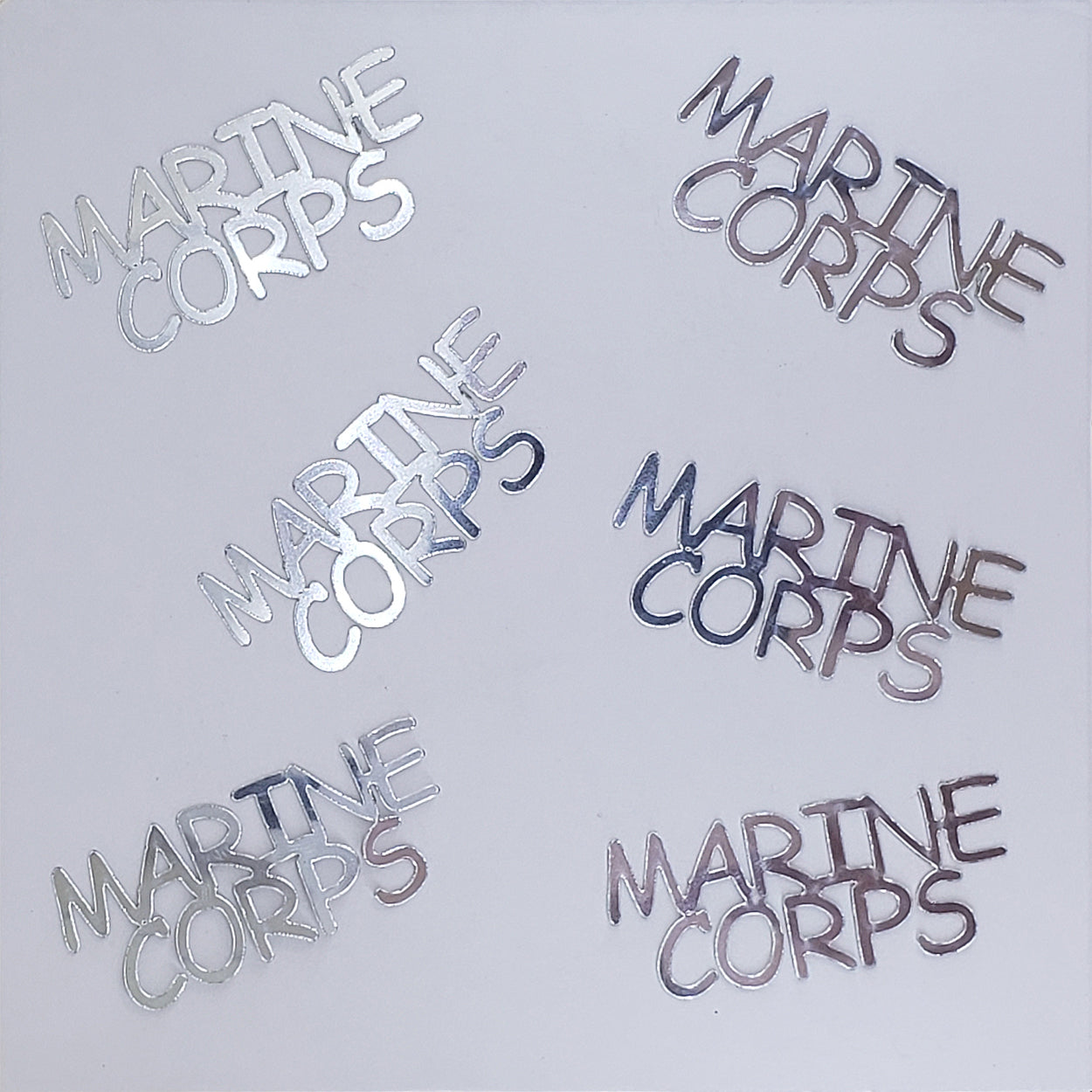 Custom-Buzz Word - MARINE CORPS Silver