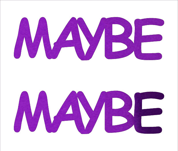 Custom-Buzz Word - MAYBE Purple