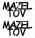 Custom-Buzz Word - MAZEL TOV Black