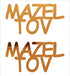 Custom-Buzz Word - MAZEL TOV Orange