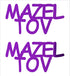 Custom-Buzz Word - MAZEL TOV Purple