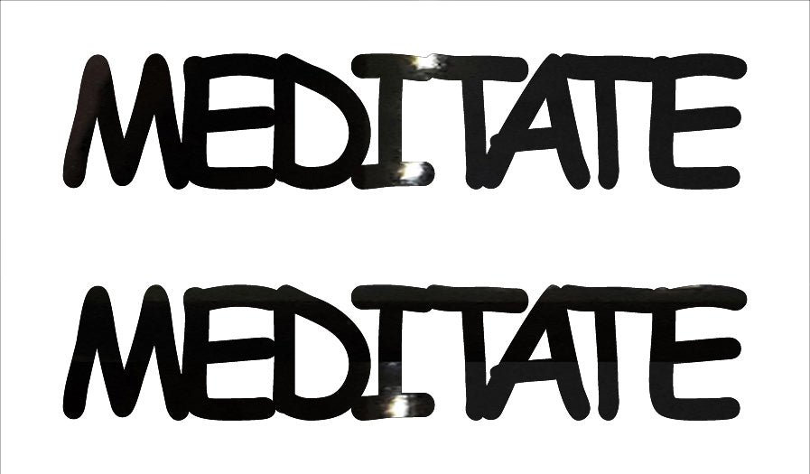 Custom-Buzz Word - MEDITATE Black