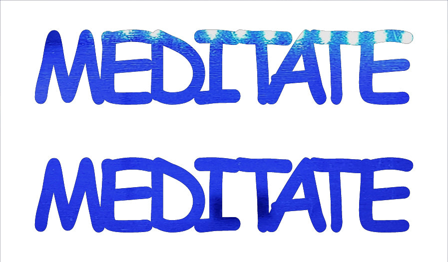 Custom-Buzz Word - MEDITATE Blue Royal