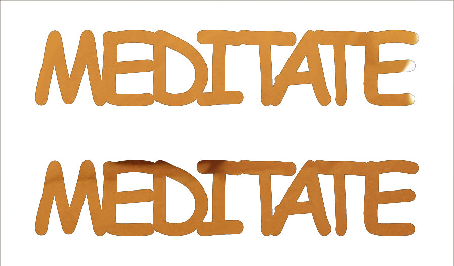 Custom-Buzz Word - MEDITATE Orange