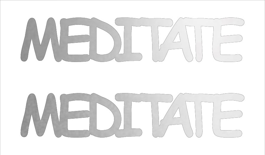 Custom-Buzz Word - MEDITATE Silver