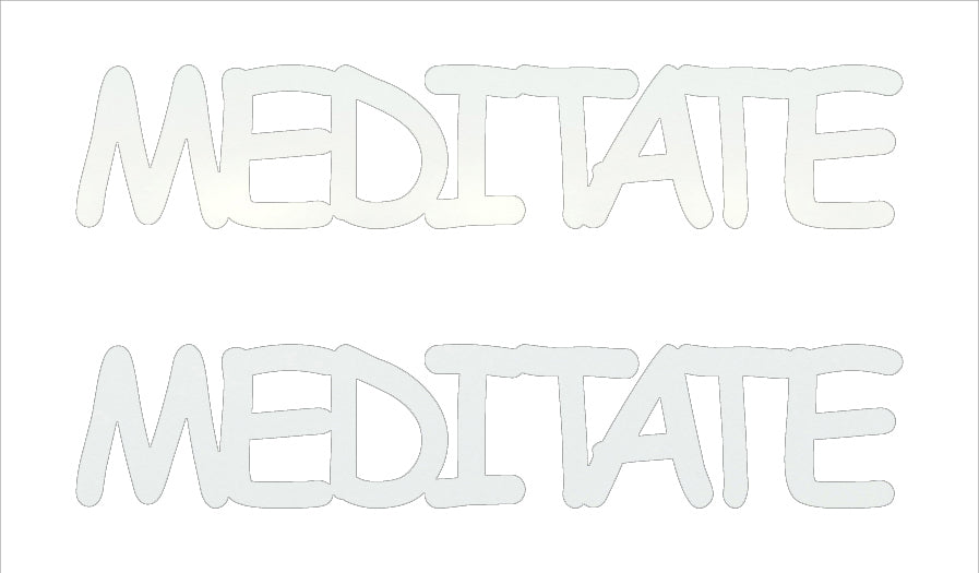 Custom-Buzz Word - MEDITATE White