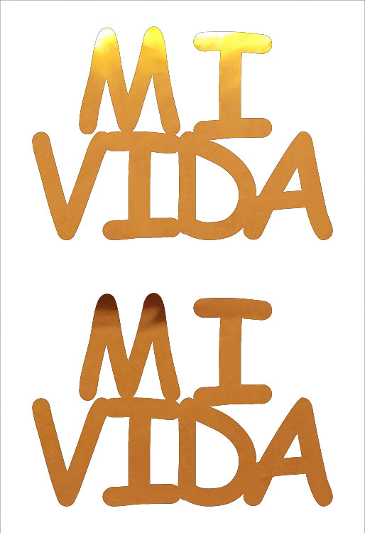 Custom-Buzz Word - MI VIDA Orange