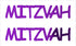 Custom-Buzz Word - MITZVAH Purple