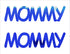 Custom-Buzz Word - MOMMY Blue Royal