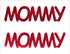 Custom-Buzz Word - MOMMY Red