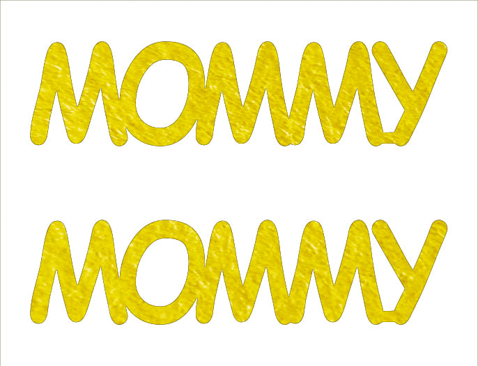 Custom-Buzz Word - MOMMY Yellow Paper