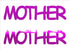 Custom-Buzz Word - MOTHER Fuchsia