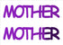 Custom-Buzz Word - MOTHER Purple