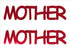 Custom-Buzz Word - MOTHER Red