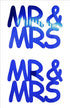 Custom-Buzz Word - MR & MRS Blue Royal