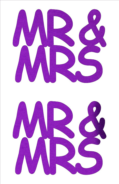 Custom-Buzz Word - MR & MRS Purple