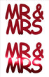 Custom-Buzz Word - MR & MRS Red