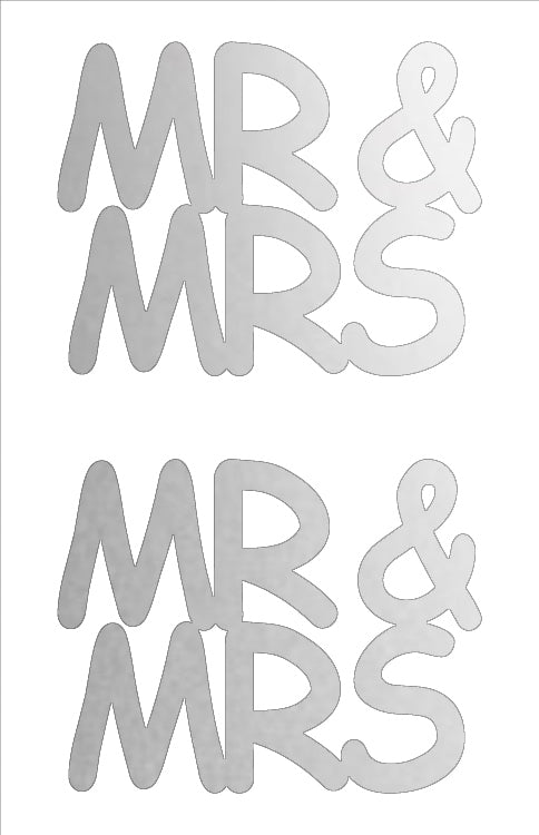 Custom-Buzz Word - MR & MRS Silver